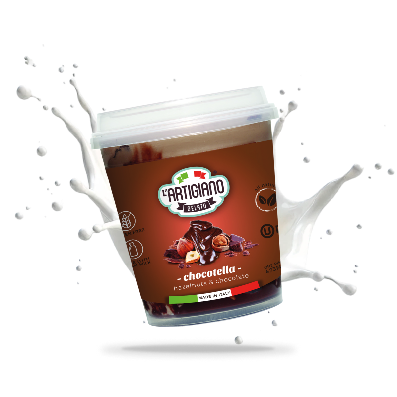 Chocotella with fresh milk