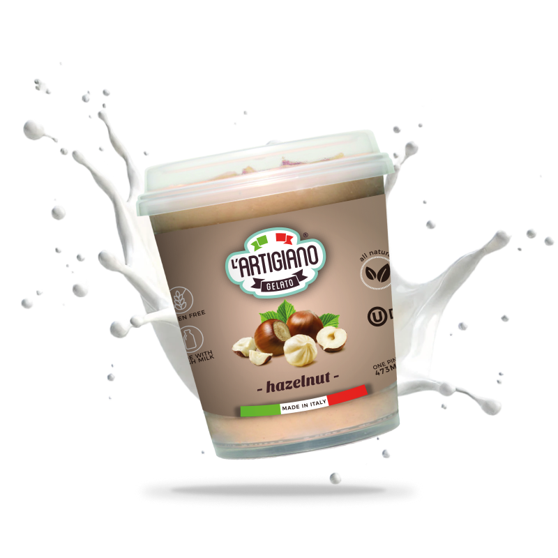 Hazelnut with fresh milk