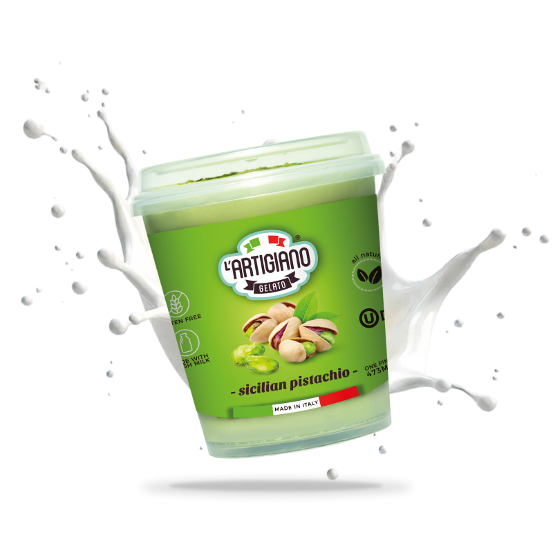 sicilian pistachio with fresh milk